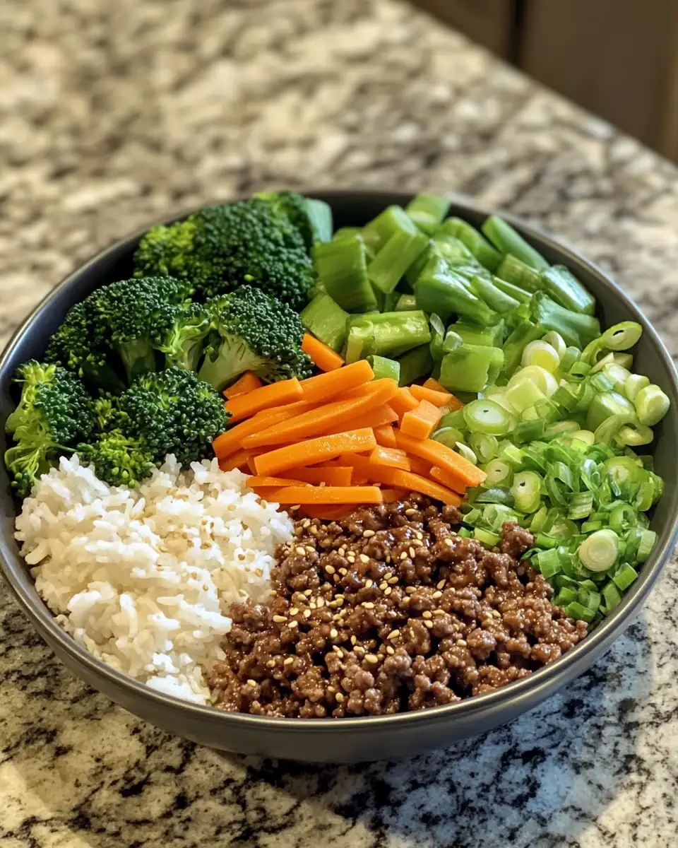 Ingredients for Korean Ground Beef Bowl: Your Quick and Delicious Weeknight Meal Fix
