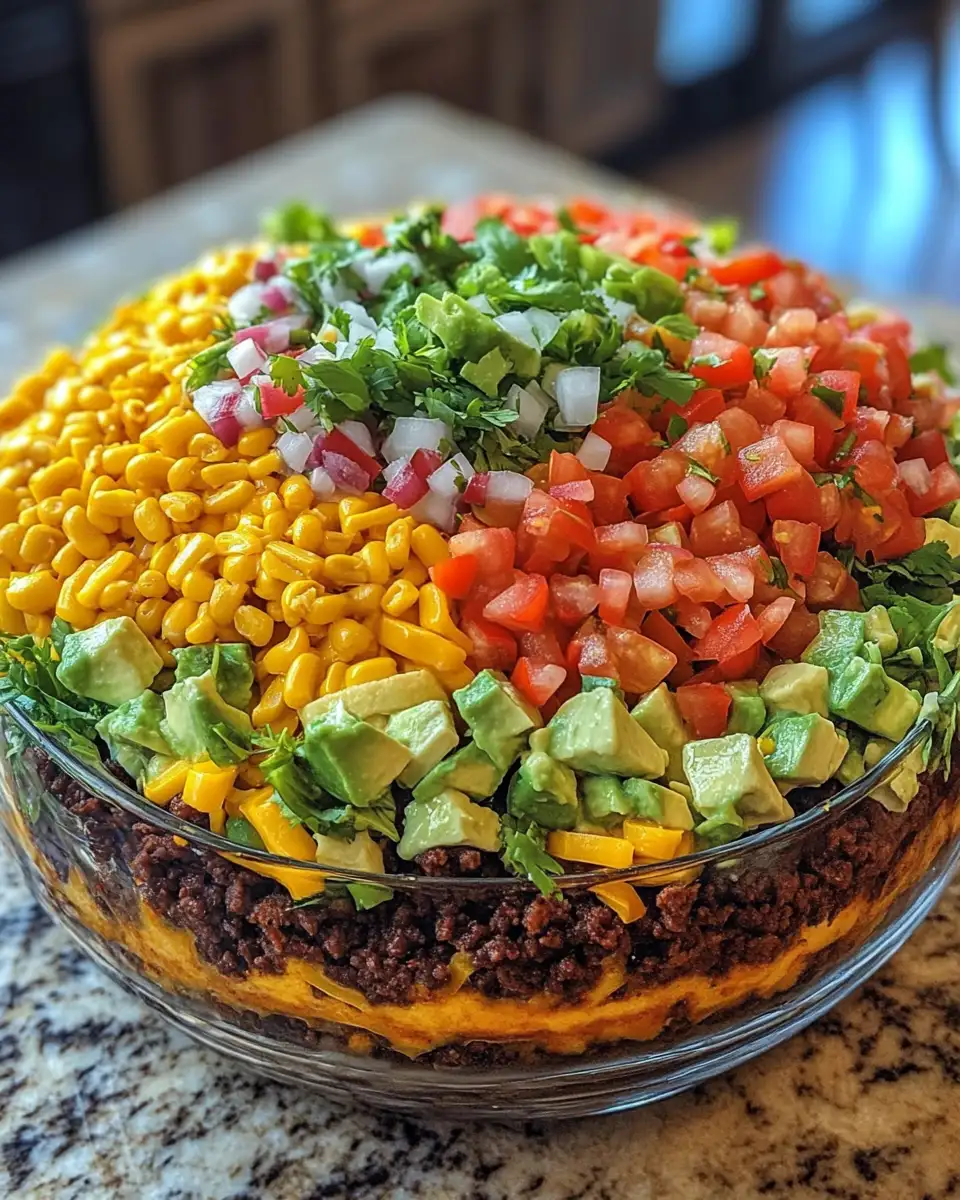 Ultimate Layered Taco Salad: A Fiesta in Every Bite 6 Final dish - Ultimate Layered Taco Salad: A Fiesta in Every Bite
