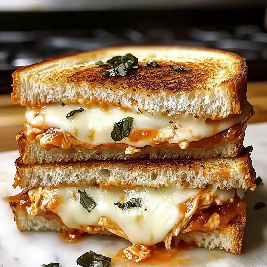 Lazy Chicken Parmesan Grilled Cheese Comfort Food in a Sandwich - Featured Image