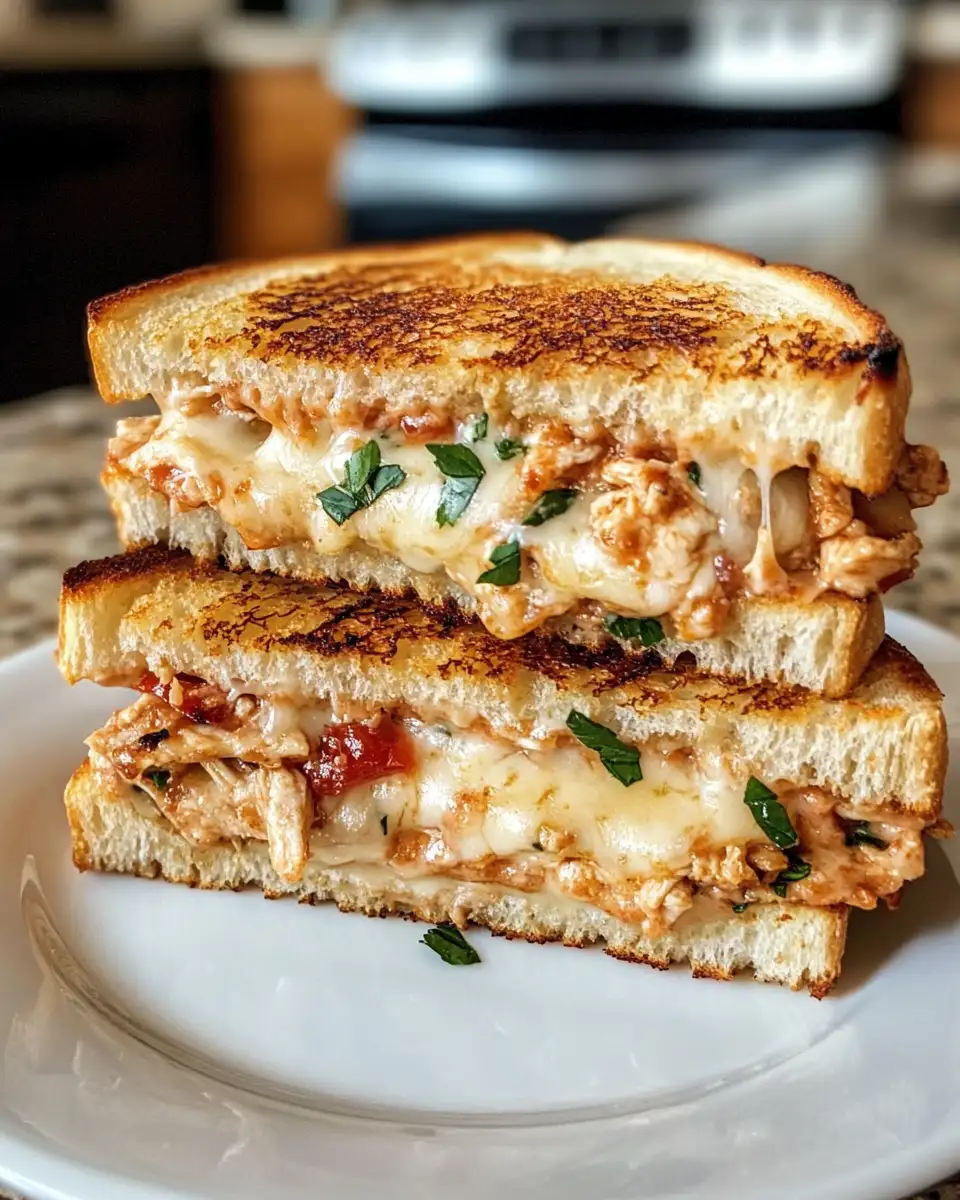 Lazy Chicken Parmesan Grilled Cheese Comfort Food in a Sandwich 6 Final dish - Lazy Chicken Parmesan Grilled Cheese Comfort Food in a Sandwich
