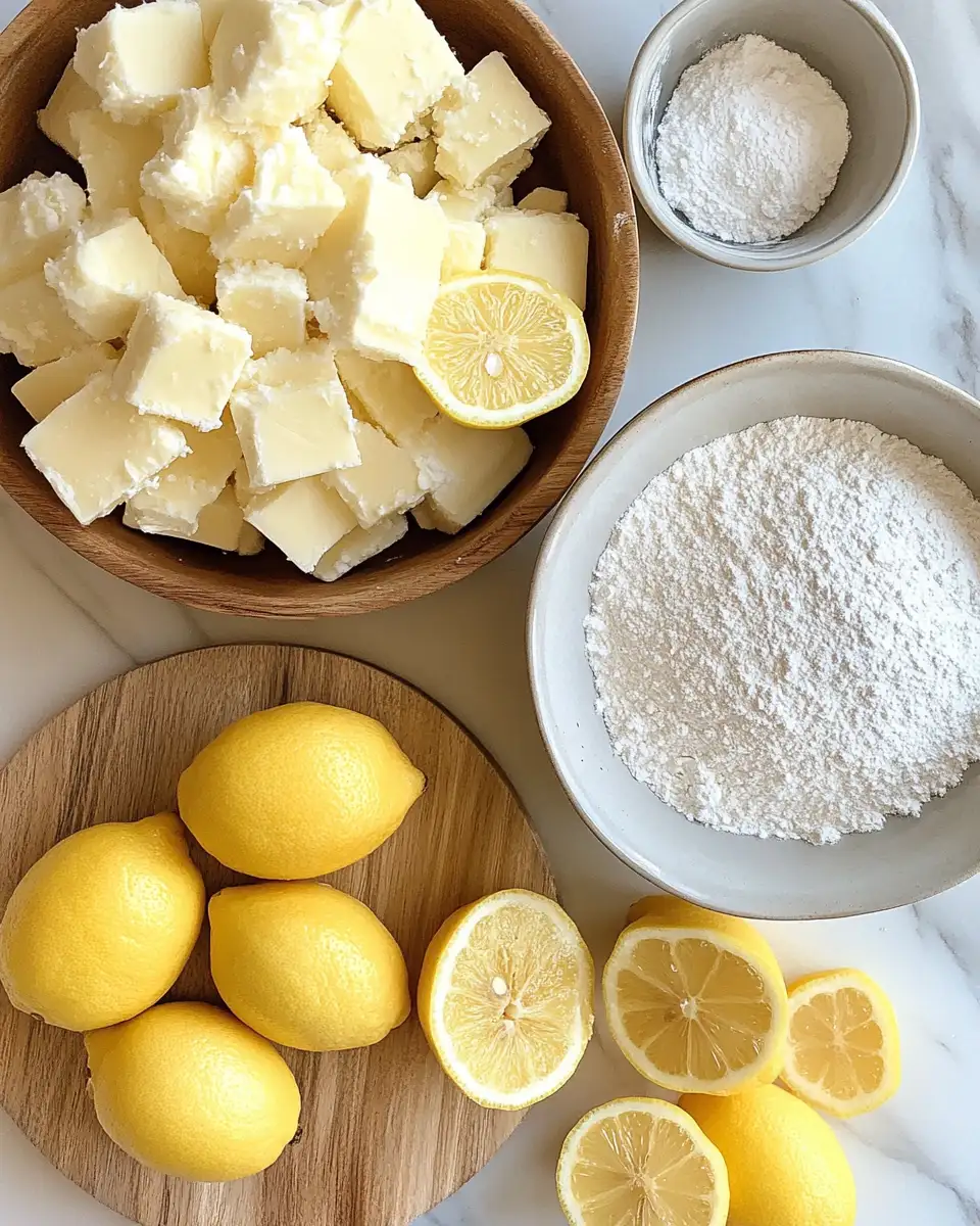 Ingredients for Zesty Delight: Discover the Ultimate Lemon Bars Recipe