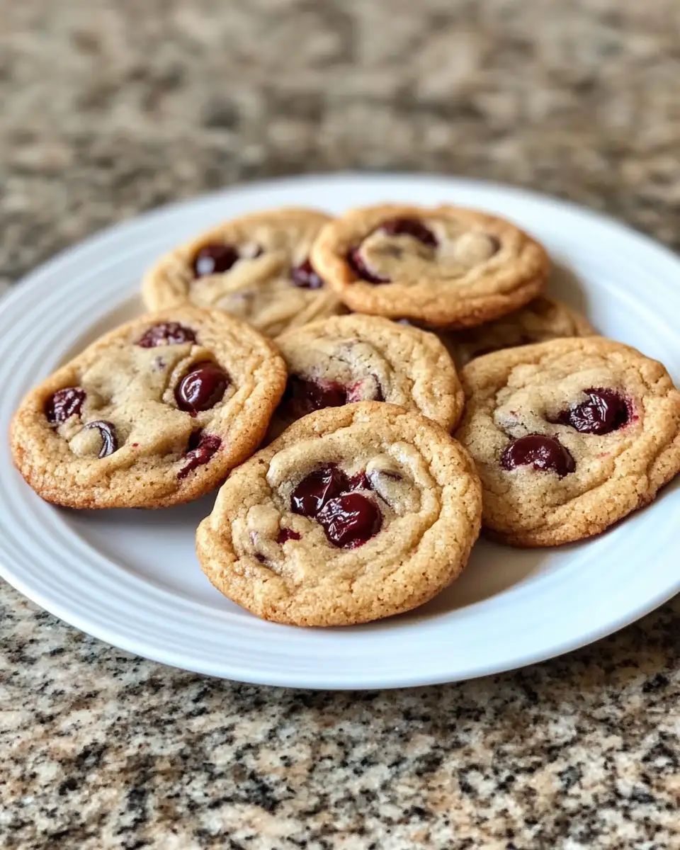 Final dish - Irresistibly Sweet: Maraschino Cherry Chocolate Chip Cookies to Delight Your Taste Buds