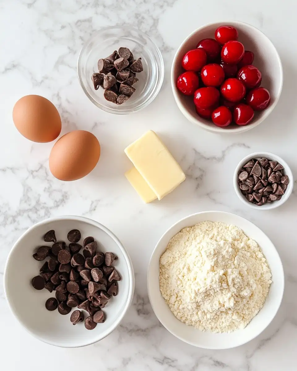 Ingredients for Irresistibly Sweet: Maraschino Cherry Chocolate Chip Cookies to Delight Your Taste Buds