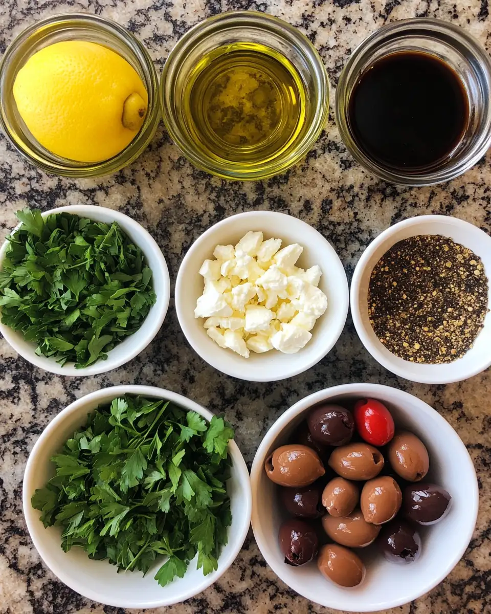 Ingredients for Dive Into Flavor: The Ultimate Mediterranean Olive Oil Dip Experience