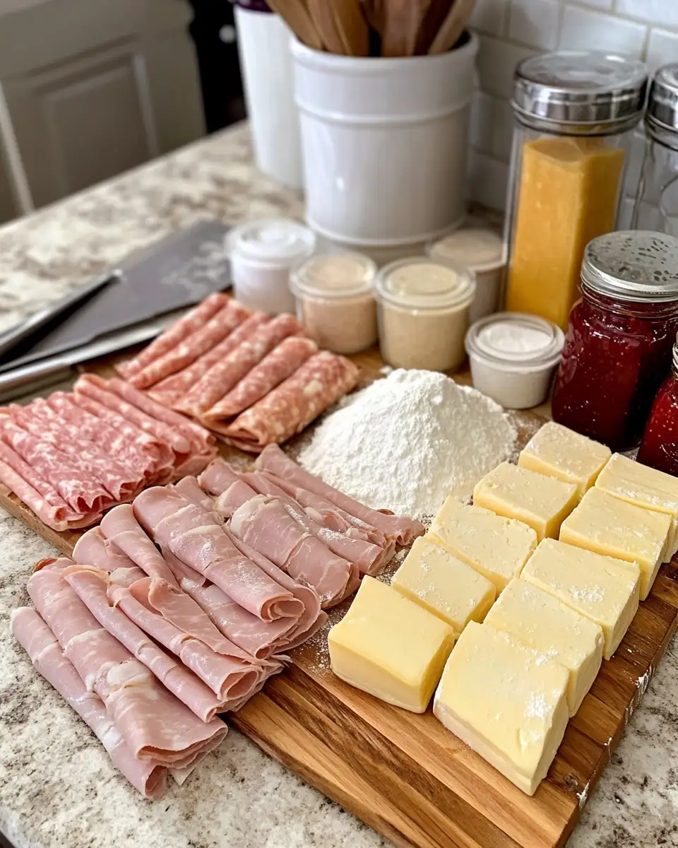 Monte Cristo Roll-Ups: A Delectable Twist on a Classic Sandwich 4 Ingredients for Monte Cristo Roll-Ups: A Delectable Twist on a Classic Sandwich