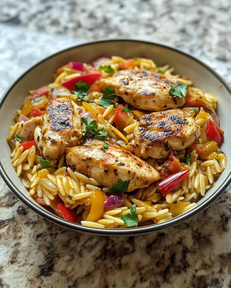 Final dish - Savor the Flavor: Easy Monterey Chicken One Pan Orzo Delight
