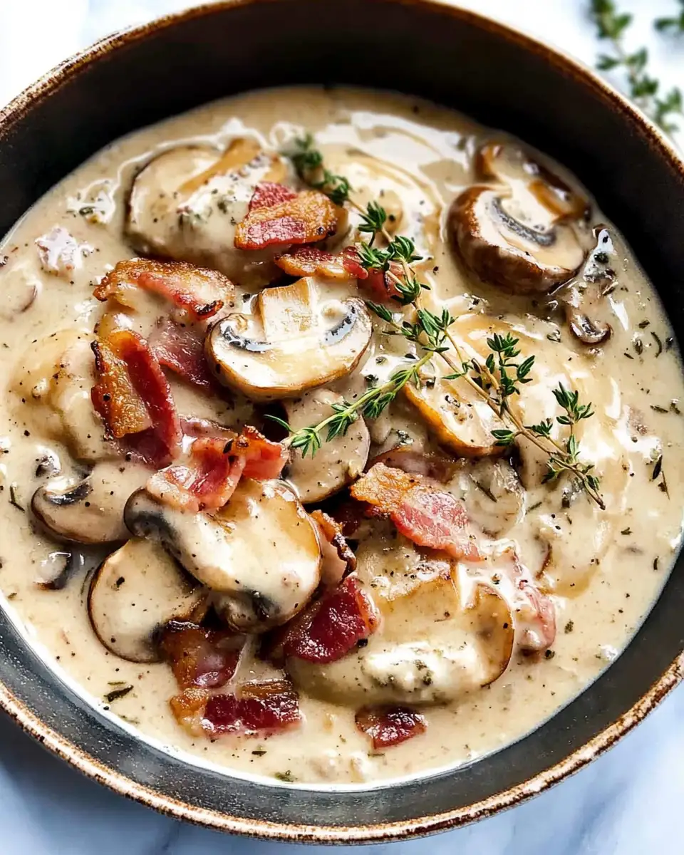 Decadent Delights: Mushroom Sauce with Bacon and Thyme - Featured Image
