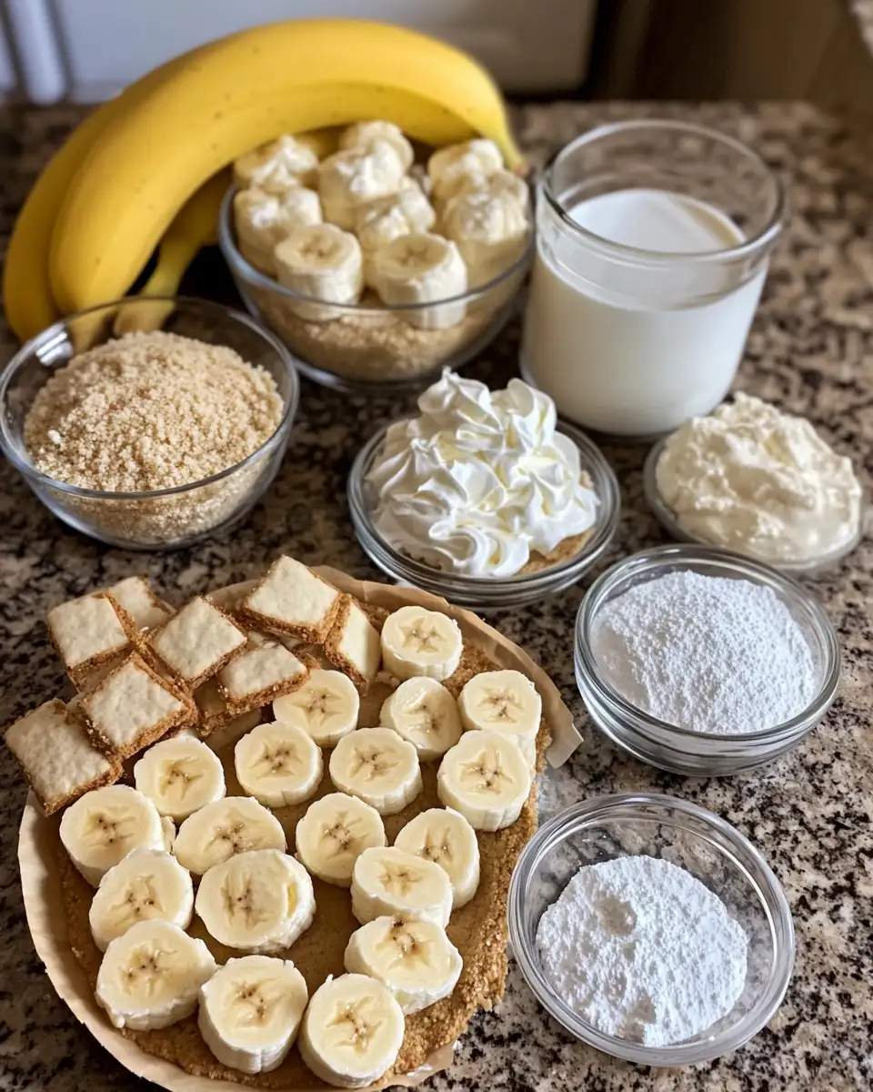 Ingredients for Heavenly No Bake Mini Banana Cream Pies: Your New Favorite Dessert Delight