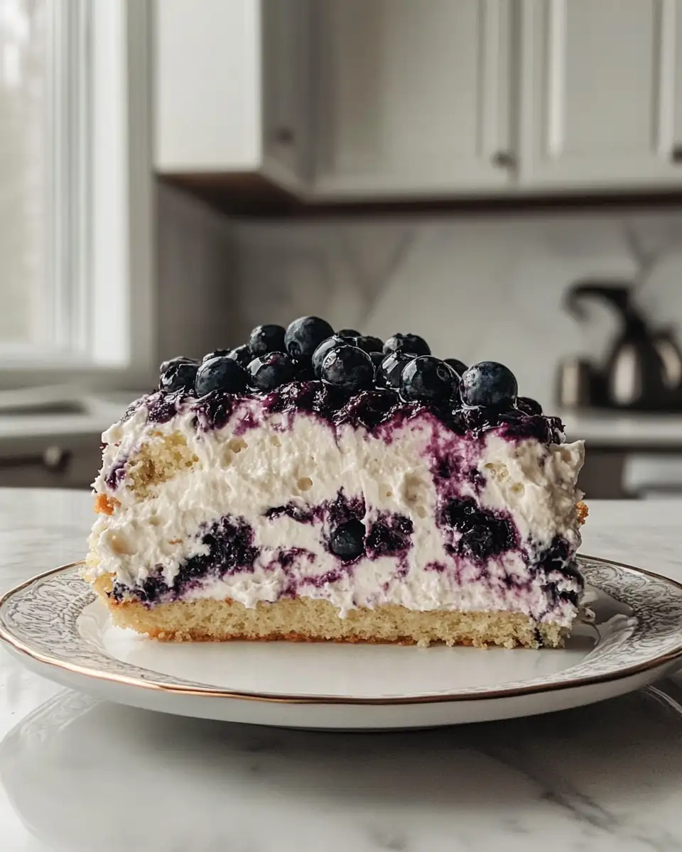 Indulge in the Sweet Bliss of Nova Scotia Blueberry Cream Cake 6 Final dish - Indulge in the Sweet Bliss of Nova Scotia Blueberry Cream Cake