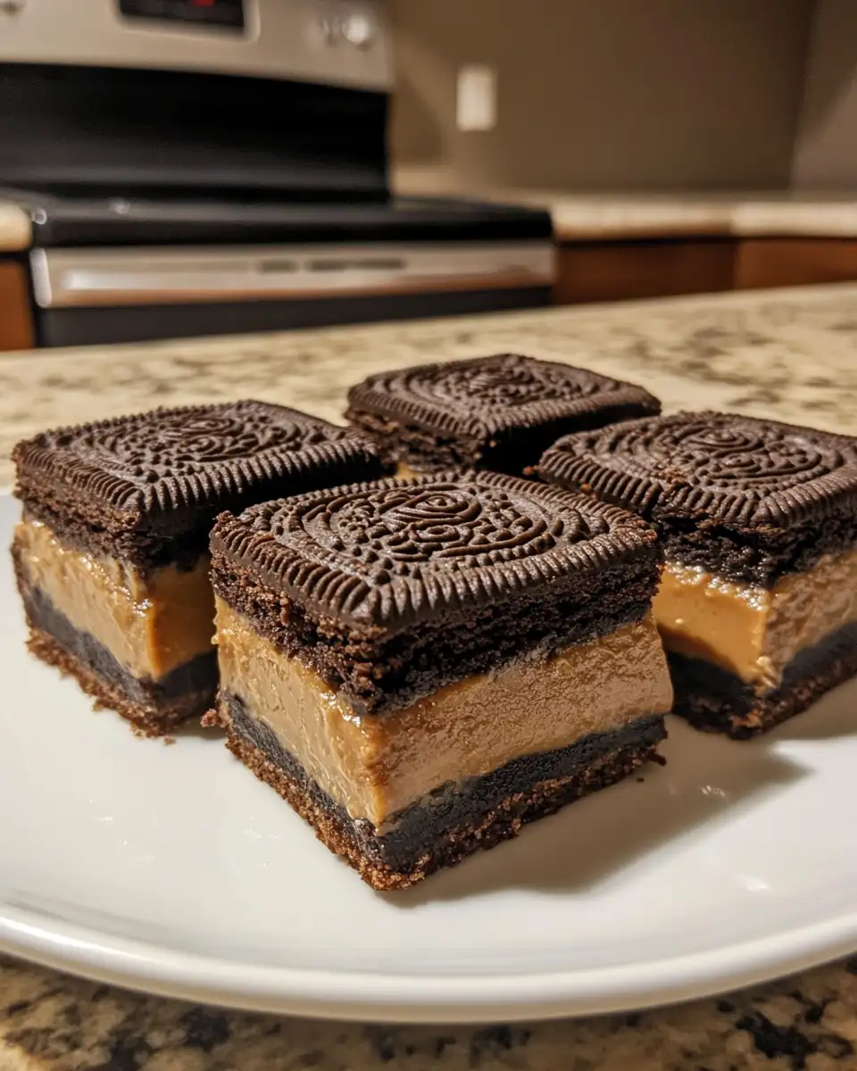 Indulge in Irresistible Oreo Peanut Butter Bars Bliss - Featured Image