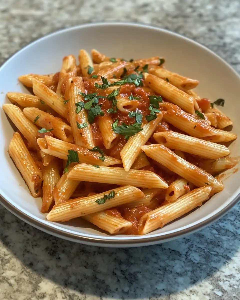 Savor the Flavor: Pasta with Tomato Vodka Sauce Delight 6 Final dish - Savor the Flavor: Pasta with Tomato Vodka Sauce Delight