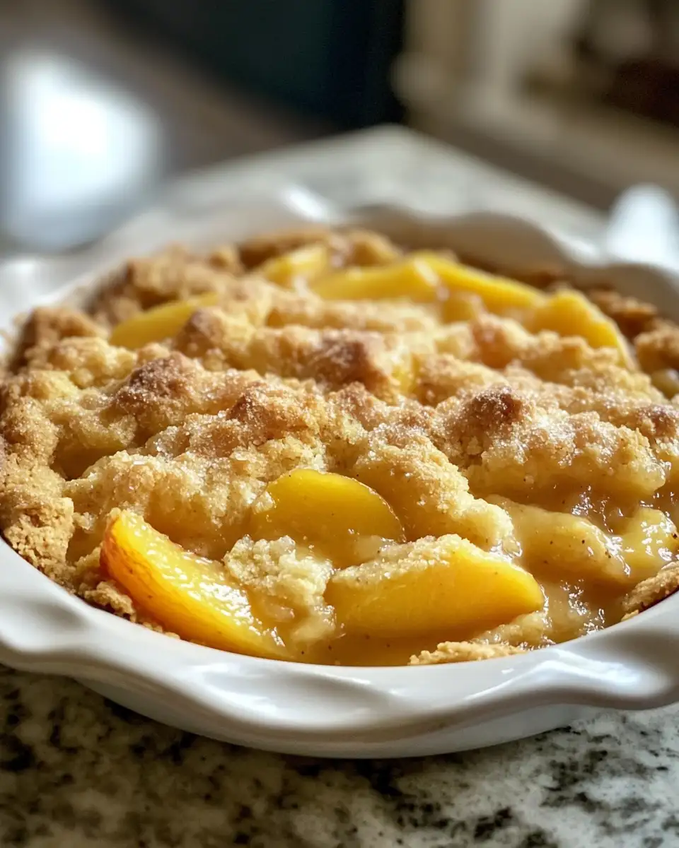 Peach Cobbler Yum: A Sweet Southern Delight Bursting with Flavor 6 Final dish - Peach Cobbler Yum: A Sweet Southern Delight Bursting with Flavor
