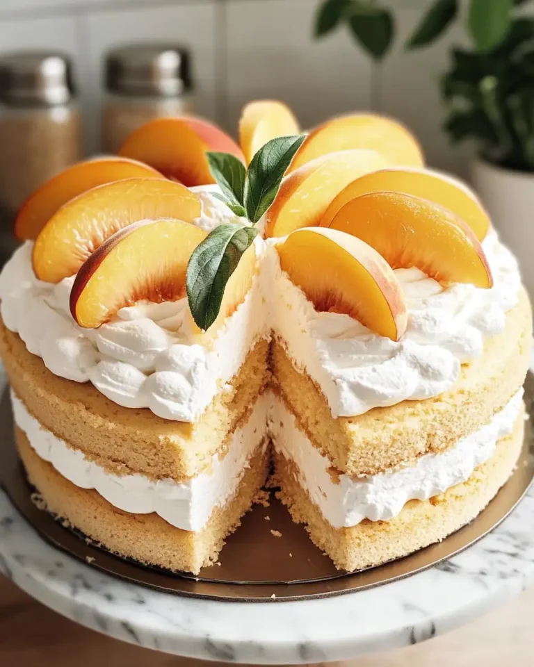 Heavenly Layers of Delight: Dive Into Our Irresistible Peaches And Cream Cake - Featured Image