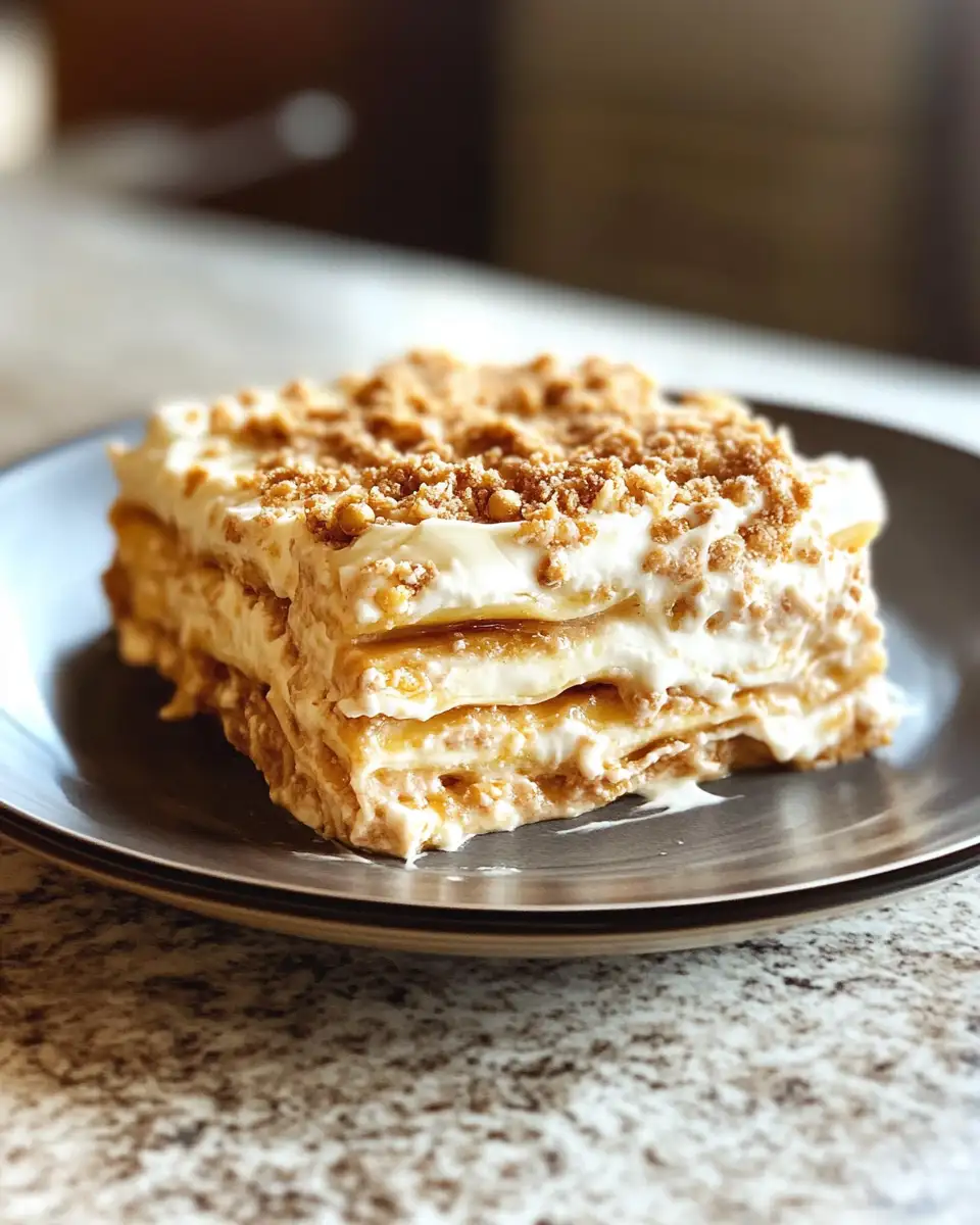 Final dish - Peanut Butter Crunch Lasagna: A Sweet Layered Delight