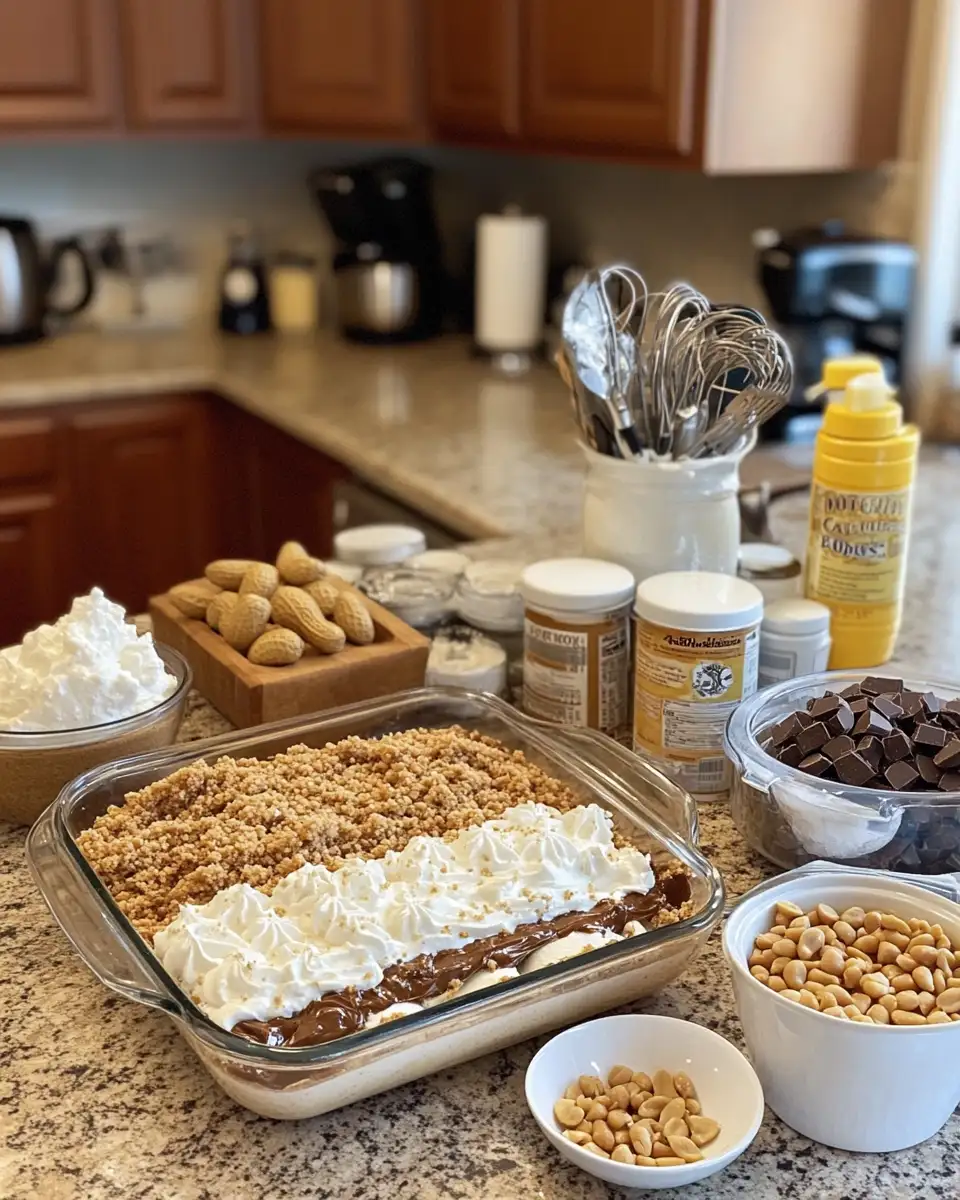 Ingredients for Peanut Butter Crunch Lasagna: A Sweet Layered Delight