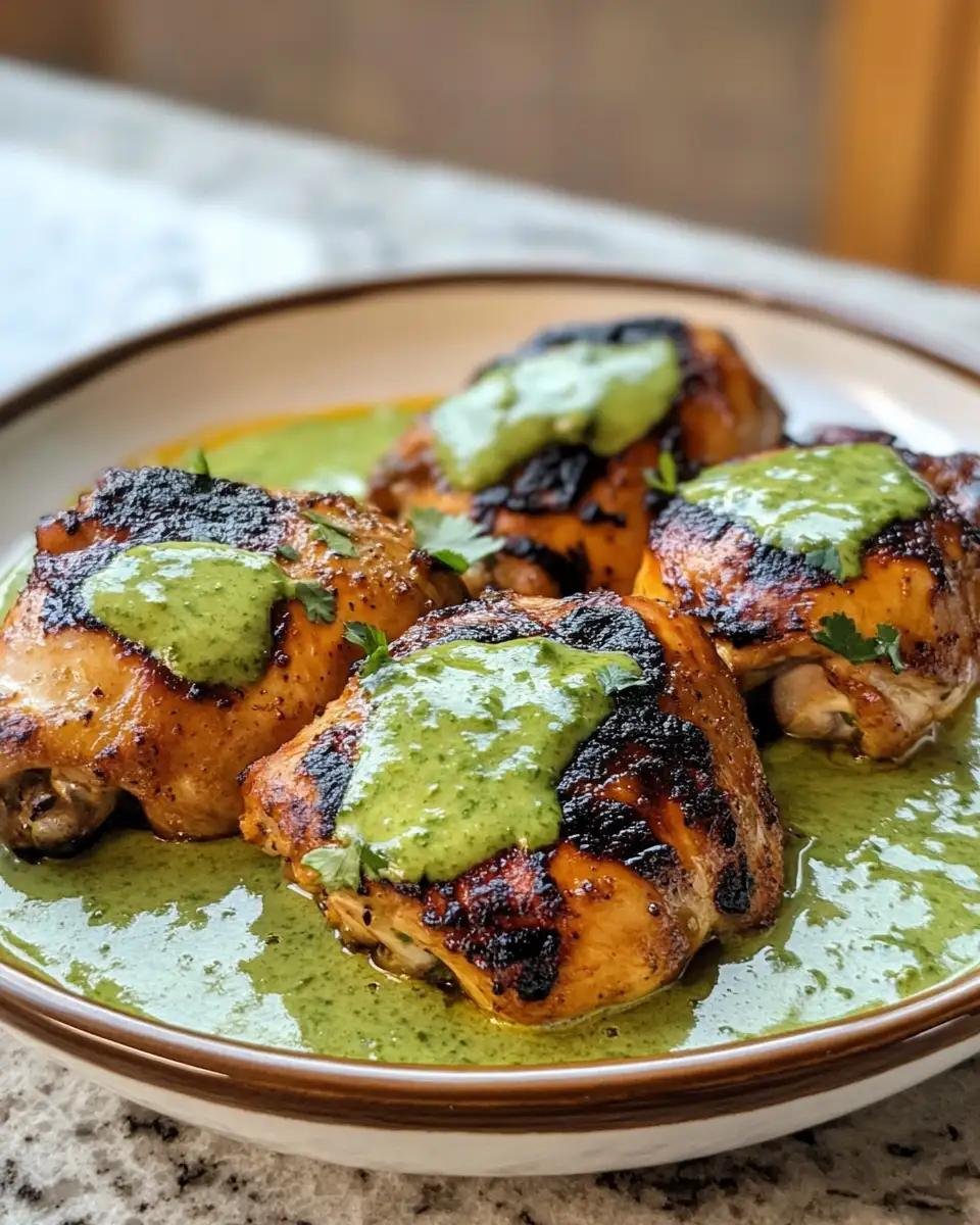 Final dish - Savor the Flavors of Peru: Irresistible Peruvian Chicken with Creamy Green Sauce
