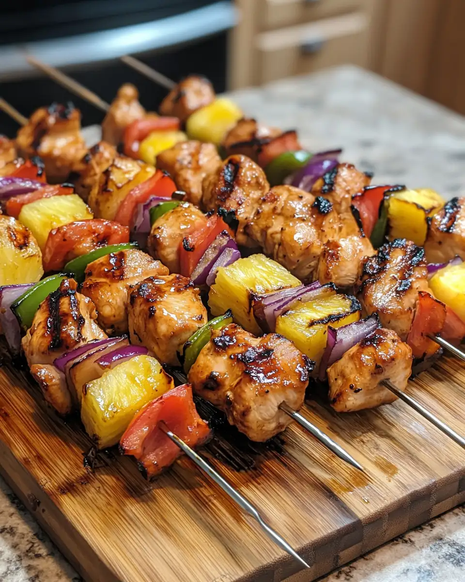 Final dish - Sizzling Summer Delight: Pineapple Chicken Kabobs on the Grill