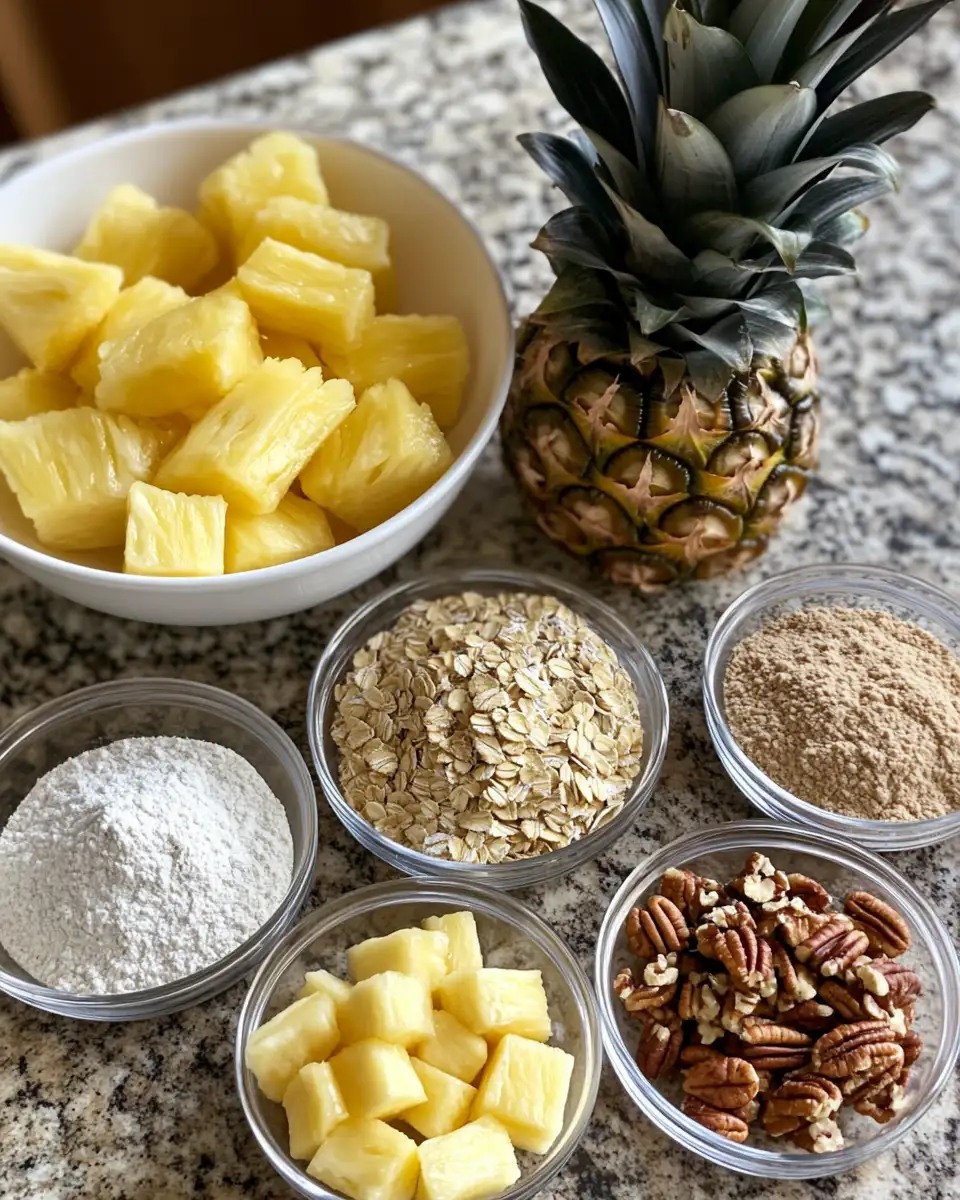 Unleash Tropical Delight with Pineapple Crunch 4 Ingredients for Unleash Tropical Delight with Pineapple Crunch