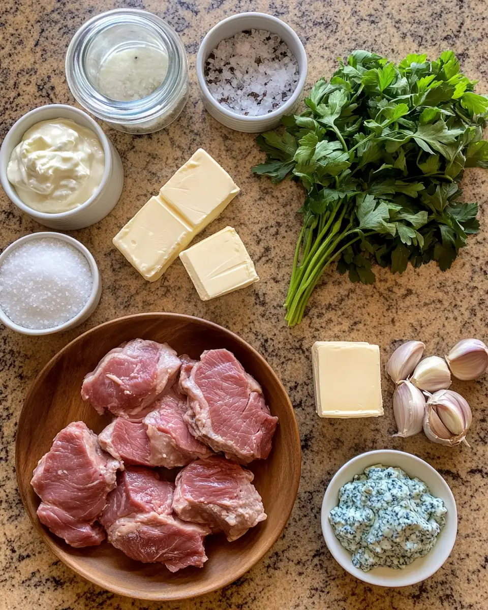 Savory Elegance: Pork Medallions with Blue Cheese Sauce 4 Ingredients for Savory Elegance: Pork Medallions with Blue Cheese Sauce