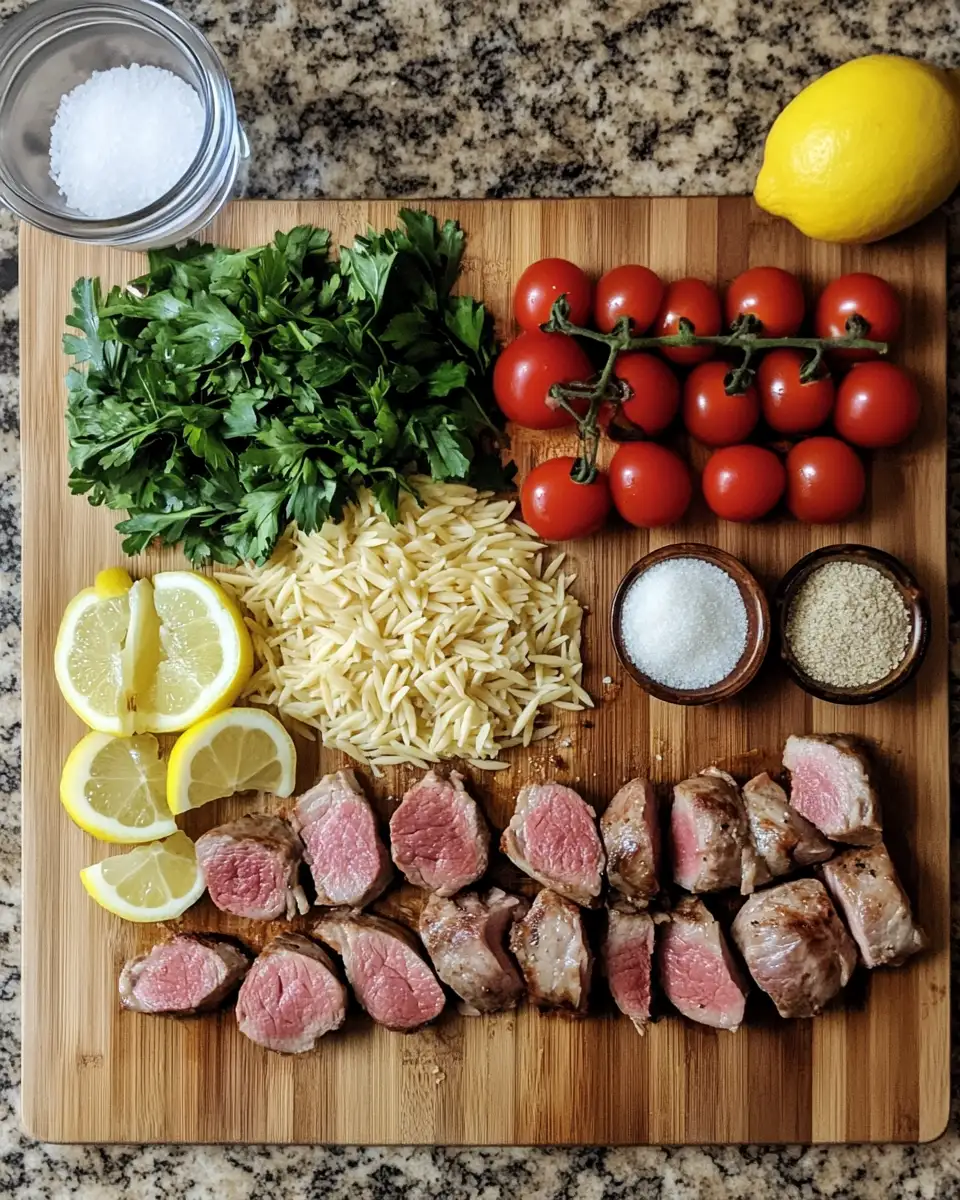 Savor the Flavor: Pork Tenderloin Medallions with Orzo Delight 4 Ingredients for Savor the Flavor: Pork Tenderloin Medallions with Orzo Delight