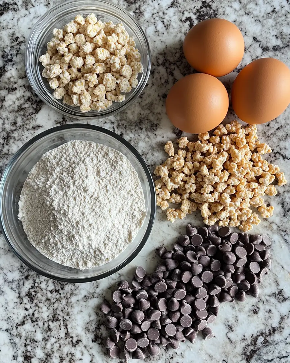 Ingredients for Irresistible Crunch: Rice Krispie Chocolate Chip Cookies Delight