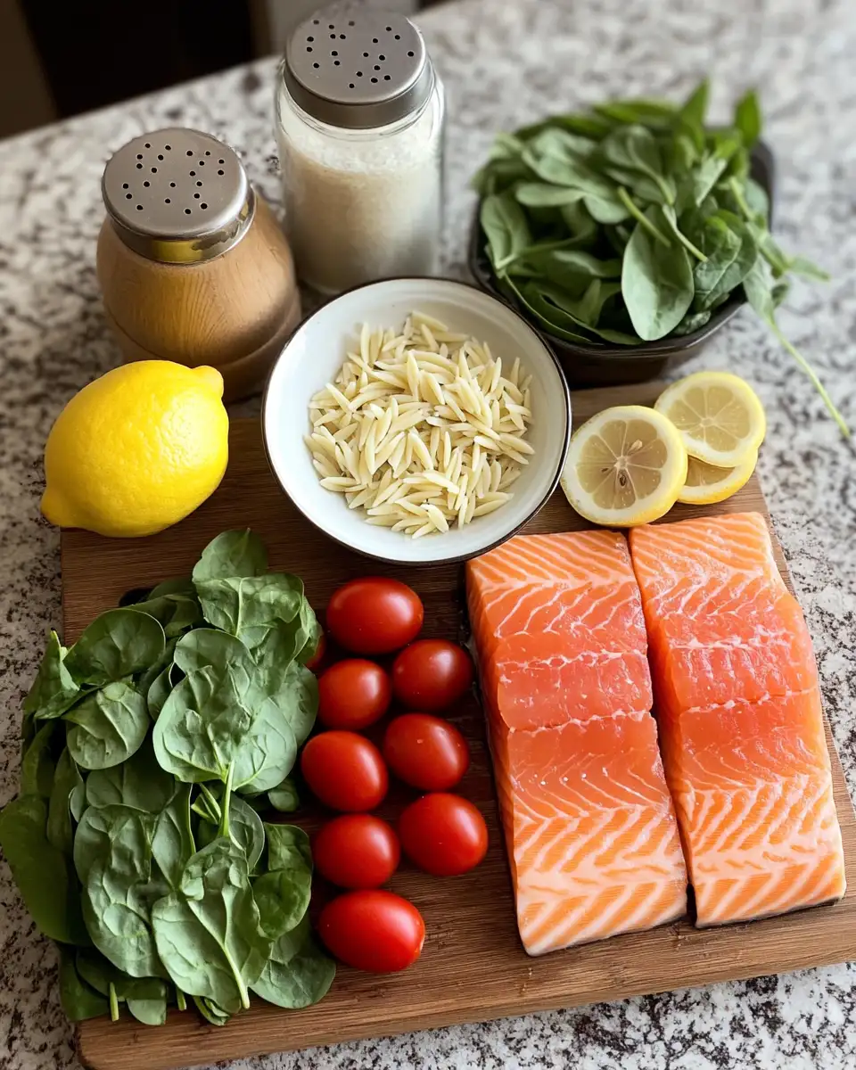 Ingredients for Savor the Flavor: Irresistible Salmon Orzo Pasta Bowl Recipe