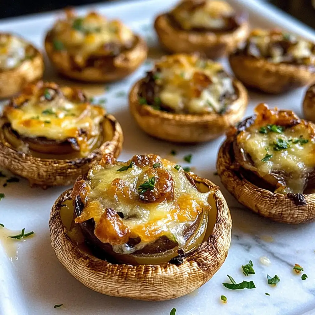Irresistible Savory Bites: Caramelized Onion and Gruyère Stuffed Mushrooms - Featured Image