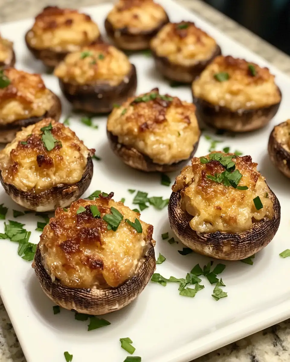 Irresistible Savory Bites: Caramelized Onion and Gruyère Stuffed Mushrooms 6 Final dish - Irresistible Savory Bites: Caramelized Onion and Gruyère Stuffed Mushrooms