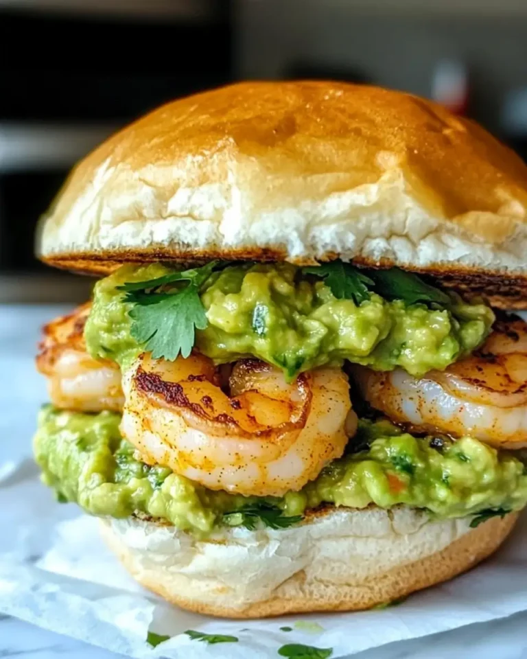 Zesty Shrimp Burgers with Cilantro and Guacamole Delight - Featured Image
