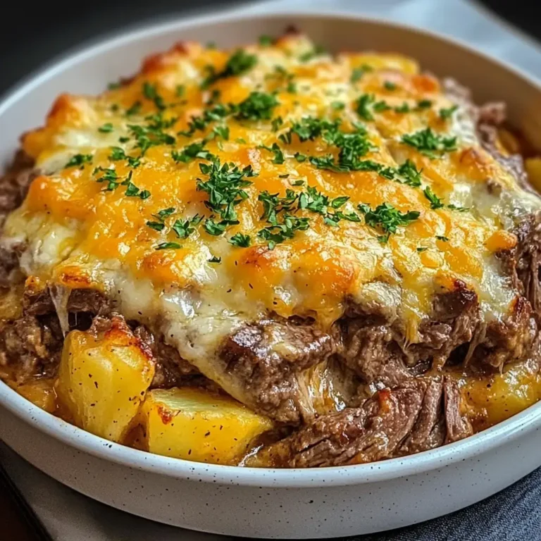 Melting Magic: Slow Cooker Steak and Cheddar Potato Casserole Delight - Featured Image