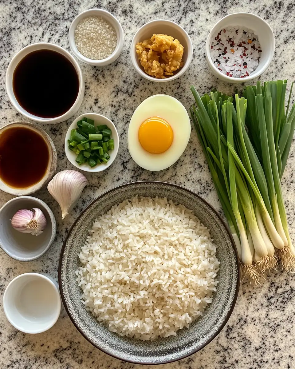 Ingredients for Spice Up Your Breakfast with Filipino Chili Oil Sinangag