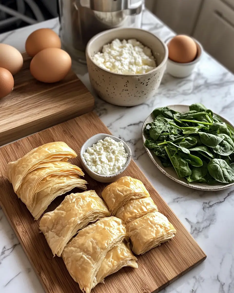 Ingredients for Flaky Delight: Discover the Perfect Spinach and Feta Croissant