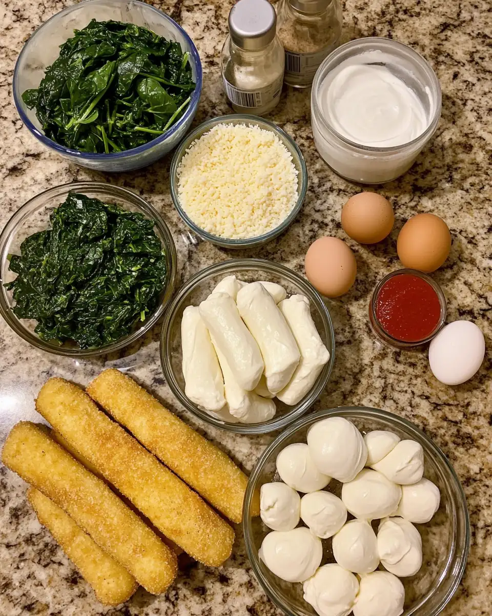 Spinach Dip Mozzarella Sticks Recipe by Tasty: A Cheesy Twist on a Classic Snack 4 Ingredients for Spinach Dip Mozzarella Sticks Recipe by Tasty: A Cheesy Twist on a Classic Snack