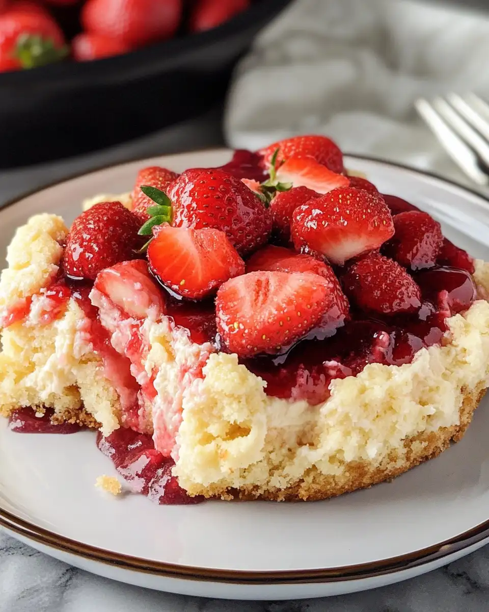 Effortless Bliss: Indulge in the Ultimate Strawberry Cheesecake Dump Cake - Featured Image