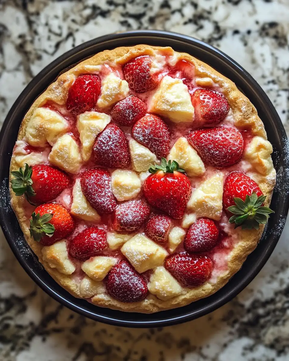 Effortless Bliss: Indulge in the Ultimate Strawberry Cheesecake Dump Cake 6 Final dish - Effortless Bliss: Indulge in the Ultimate Strawberry Cheesecake Dump Cake