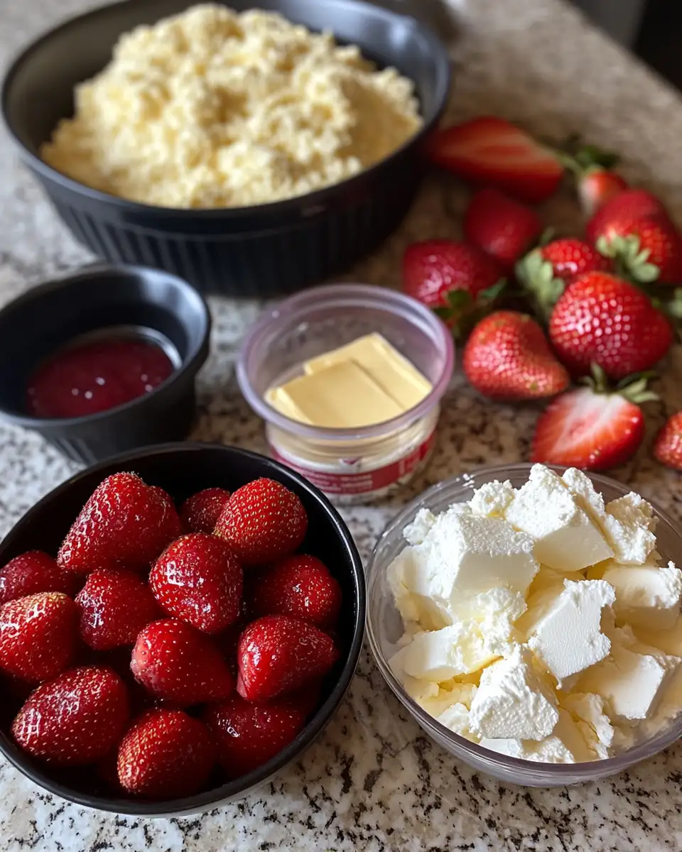 Effortless Bliss: Indulge in the Ultimate Strawberry Cheesecake Dump Cake 4 Ingredients for Effortless Bliss: Indulge in the Ultimate Strawberry Cheesecake Dump Cake