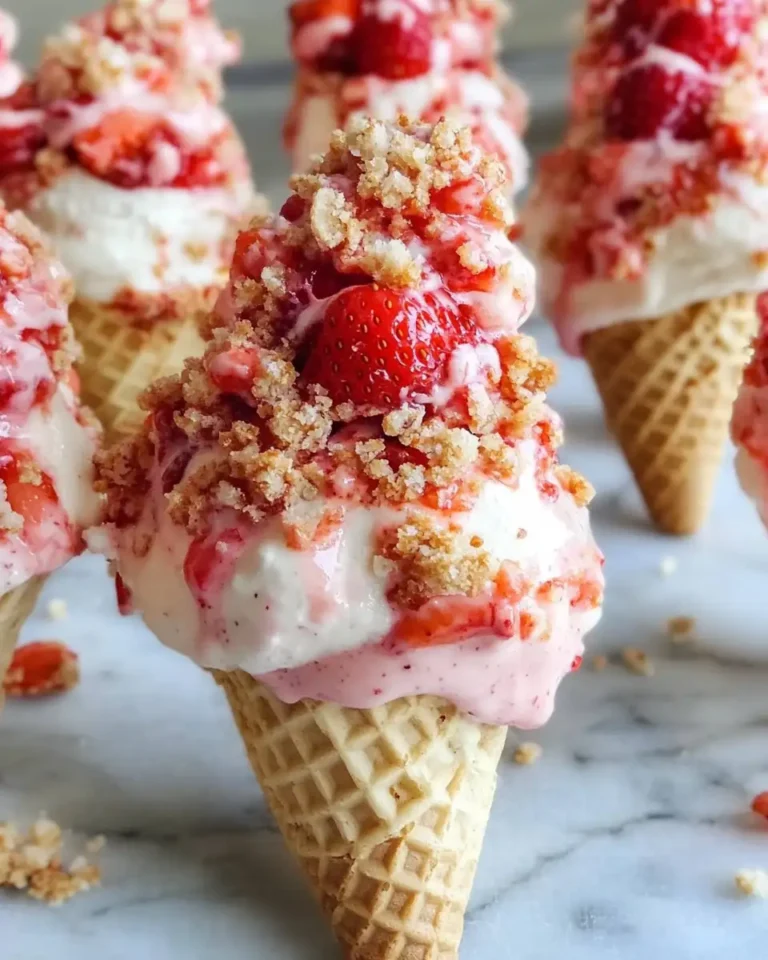 Delight in Every Bite: Strawberry Crunch Cheesecake Cones Extravaganza - Featured Image