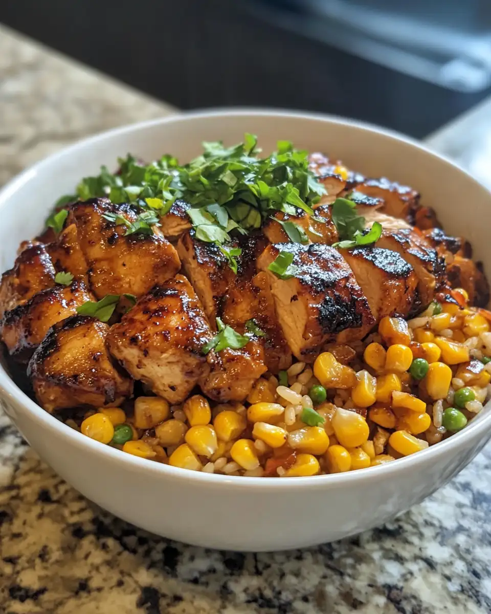 Final dish - Savor the Flavor: Street Corn Chicken Rice Bowl Delight
