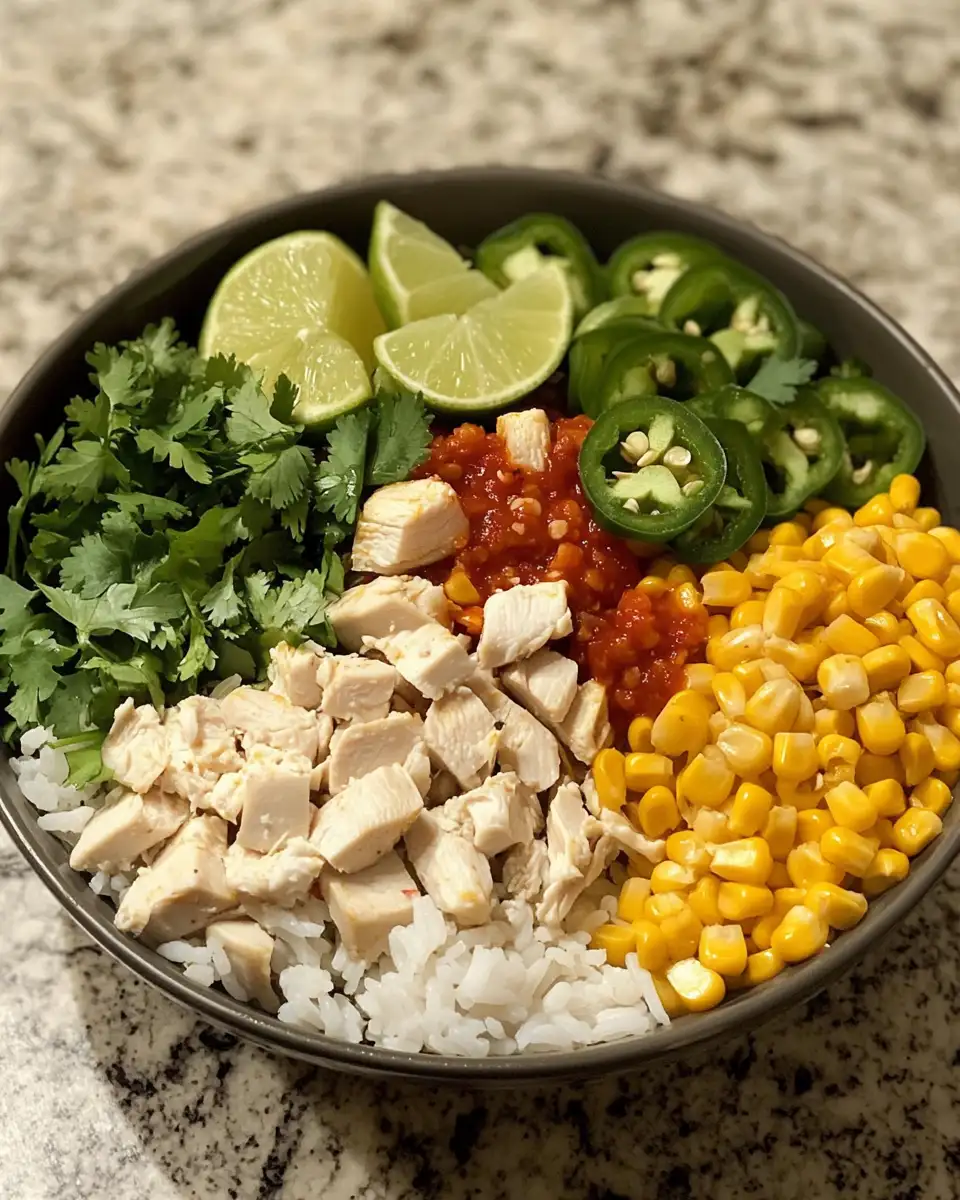 Ingredients for Savor the Flavor: Street Corn Chicken Rice Bowl Delight