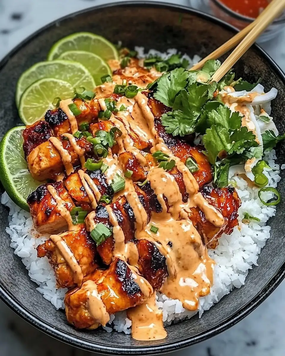 Sweet Chili Chicken Bowl with Coconut Lime Drizzle: A Flavorful Escape - Featured Image