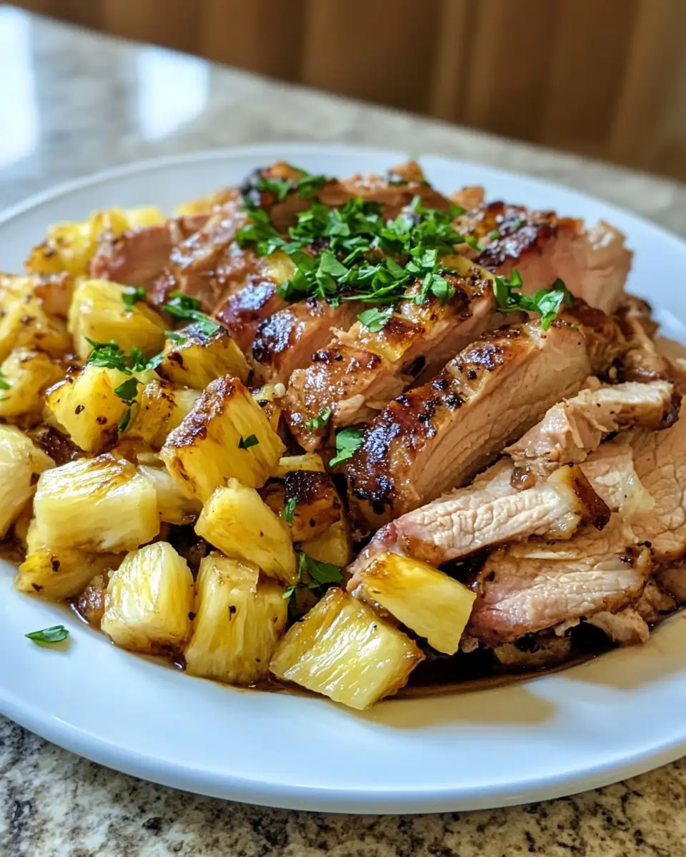 Final dish - Succulent Slow Cooker Pineapple Pork: A Tender Taste Adventure
