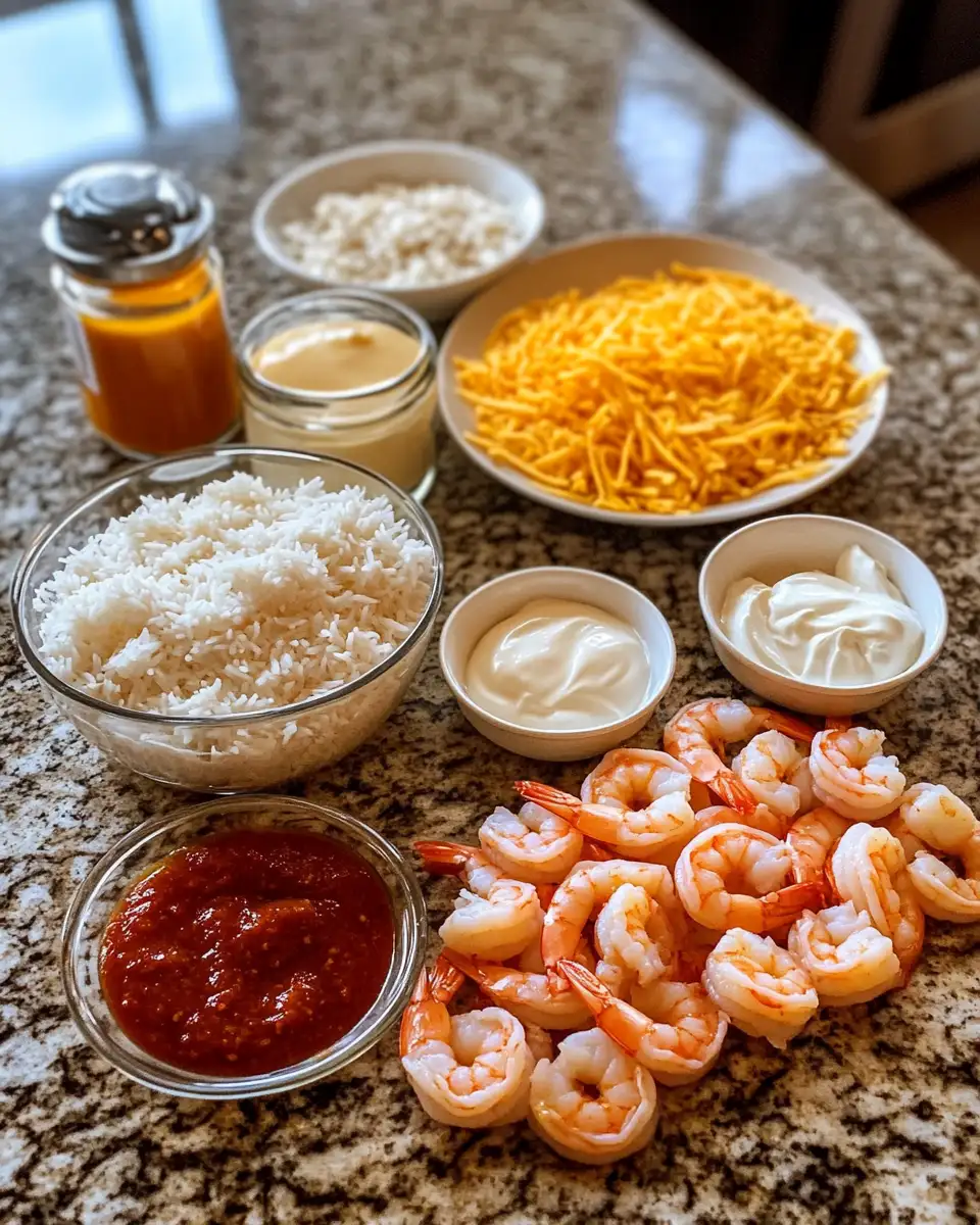 Ingredients for Dive into Flavor with the Best Shrimp Casserole Recipe