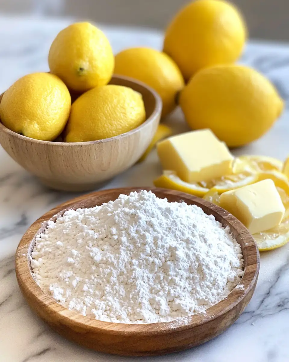 Ingredients for Zestful Delight: The Irresistible One-Bowl Lemon Dessert