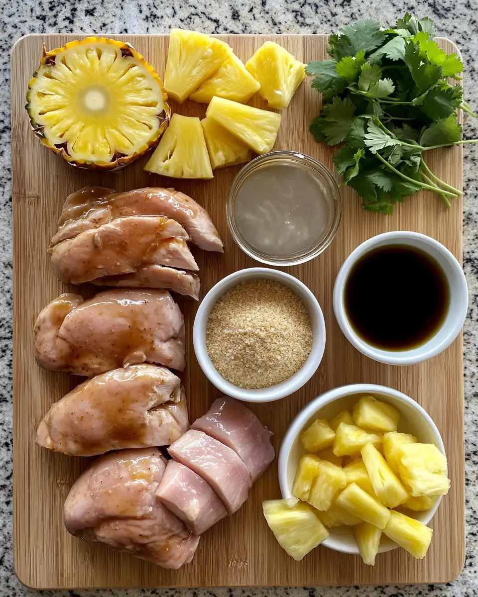 Ingredients for Savor the Sunshine with Tropical Pineapple-Glazed Chicken