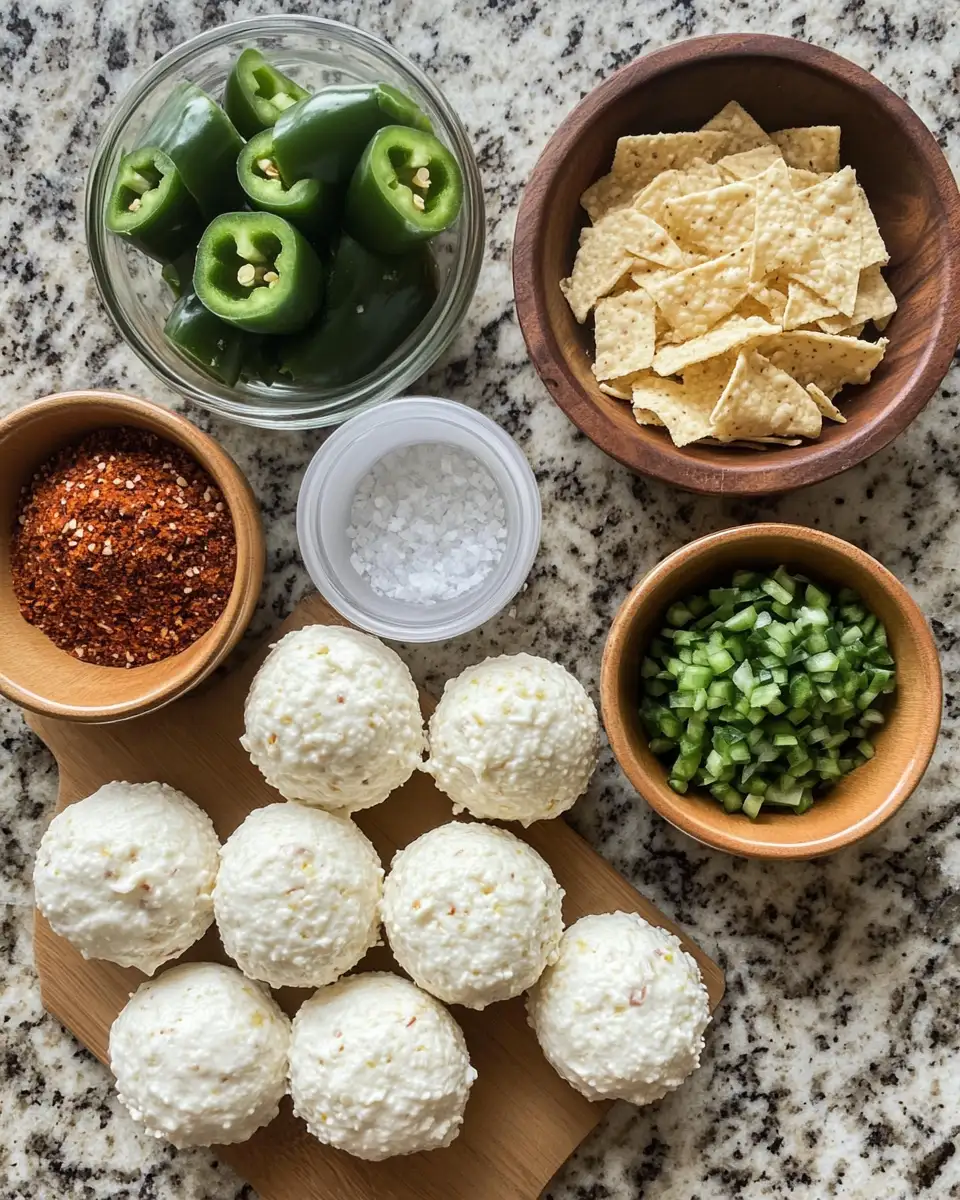 Spice Up Your Snack Game with Irresistible Bacon Jalapeño Popper Cheese Balls 4 Ingredients for Spice Up Your Snack Game with Irresistible Bacon Jalapeño Popper Cheese Balls