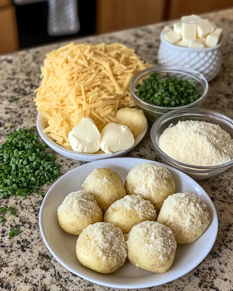 Ingredients for Irresistibly Cheesy Baked Potato Puffs: Your New Favorite Snack