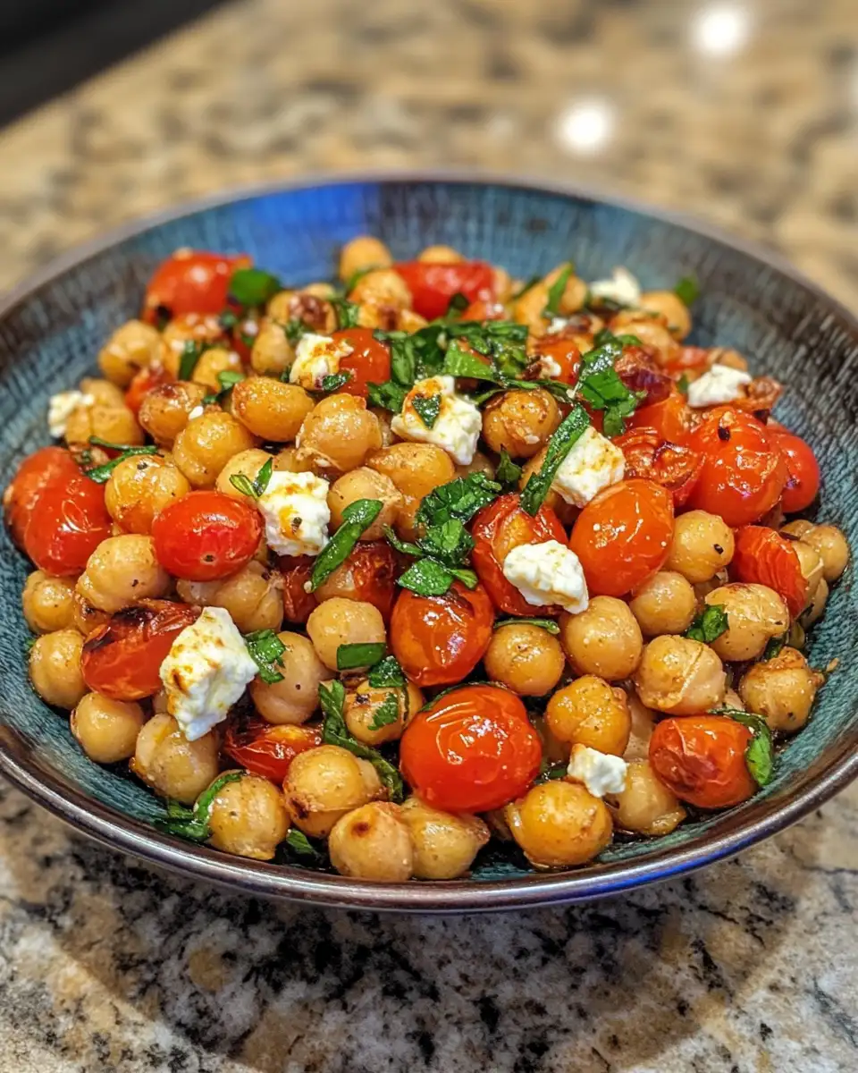 Final dish - Sizzling Sensation: Baked Feta Chickpeas with Roasted Cherry Tomatoes
