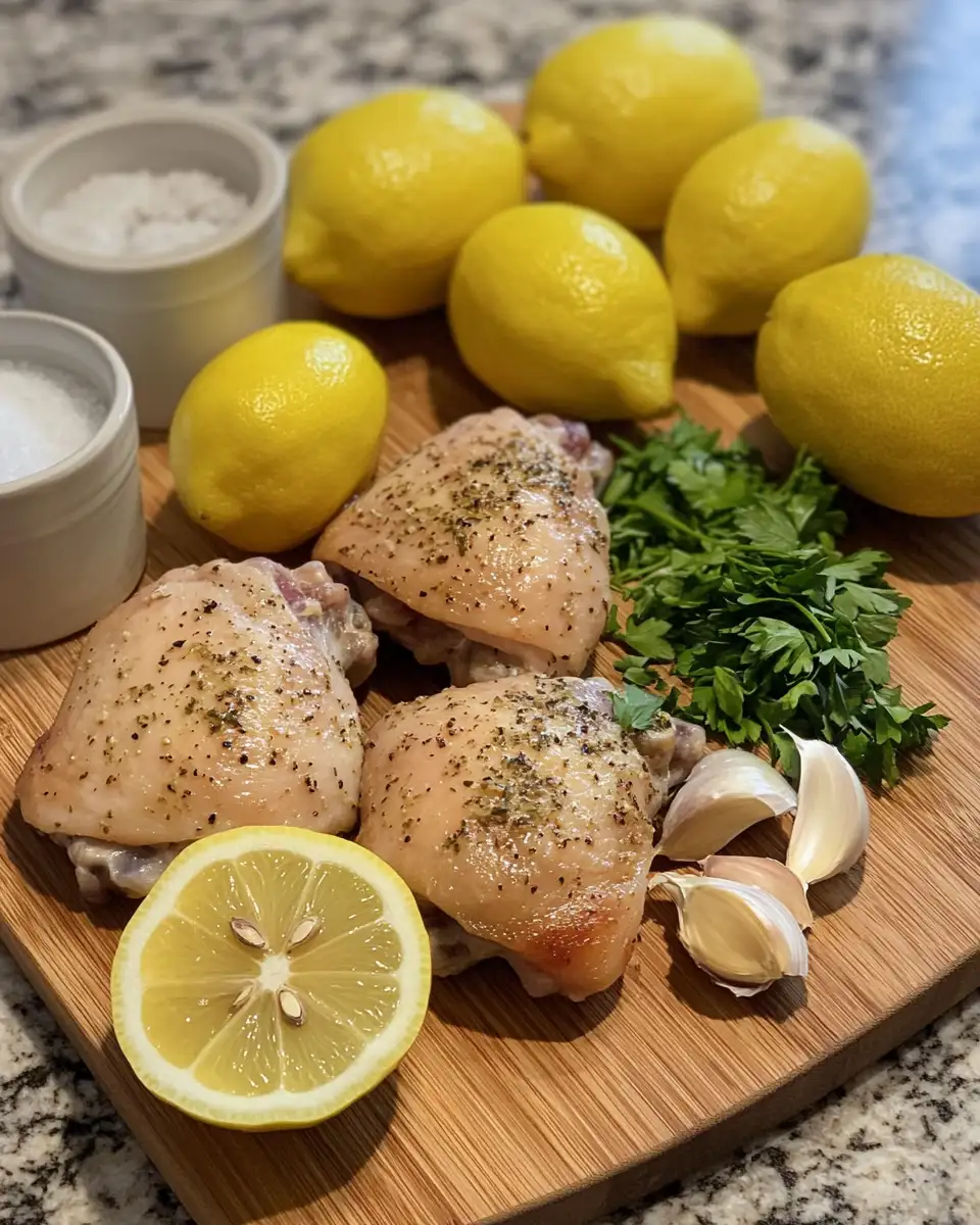 Ingredients for Irresistible Baked Greek Lemon Chicken: A Mediterranean Delight