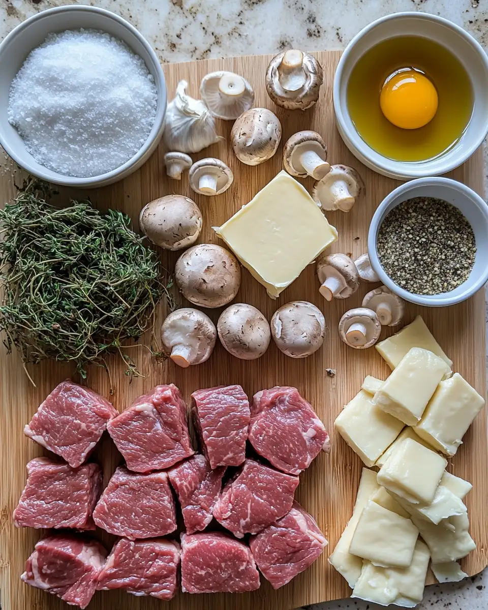 Ingredients for Miniature Masterpieces A Bite-Sized Beef Wellington Adventure