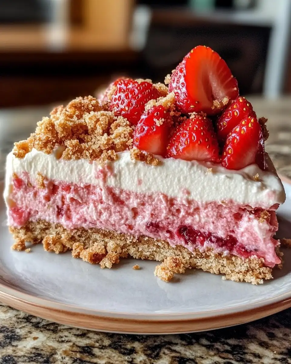 Berrylicious Strawberry Crunch Cheese Cake: A Sweet Symphony of Flavors - Featured Image